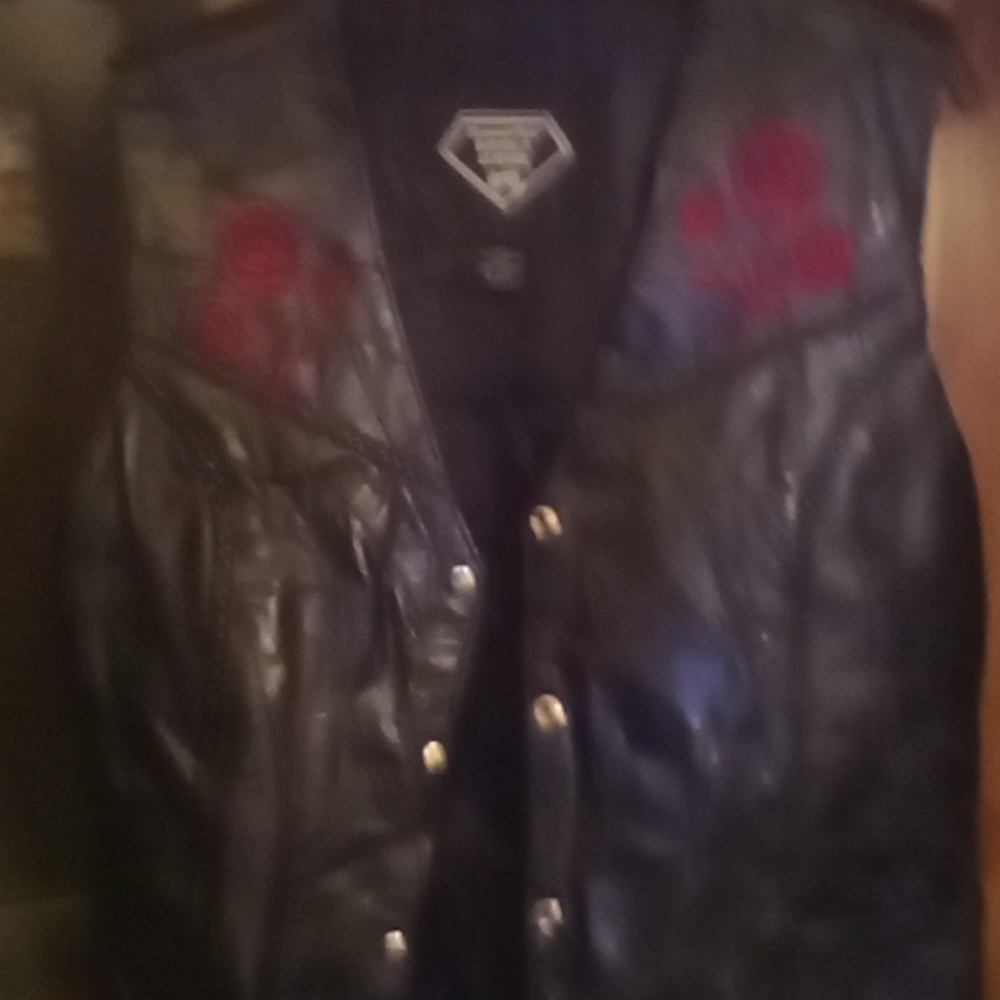 Women's leather vest